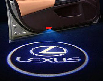 レクサス(LEDロゴ投影ライト LEXUS IS GS ES LS RC RX)カーテシーランプ/ShadowLight2個入り/DC12V車用品/希少レッドカラー/店頭展示処分品_画像10