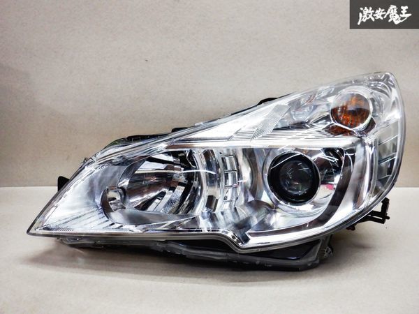 HID点灯ok!! 純正 BR9 BM9 BRM レガシィ 後期 HID キセノン ヘッドランプ ヘッドライト インナーメッキ 左 助手席 打刻4J 100-20061 棚P3_画像1