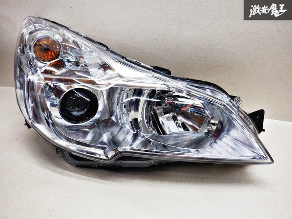 HID点灯ok!! 純正 BR9 BM9 BRM レガシィ 後期 HID キセノン ヘッドランプ ヘッドライト インナーメッキ 右 運転席 打刻4J 100-20061 棚H6_画像1