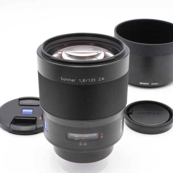 【新品同様】 SONY ソニー Cari Zeiss Sonnar 135mm f1.8 ZA T＊ SAL135F18Z Aマウント フード付き sony 15019_画像1