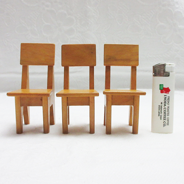 セット！■ミニチュア家具 ダイニングセット 椅子 イス チェア テーブル 机 木製 ドールハウス ヴィンテージ レトロ_画像7