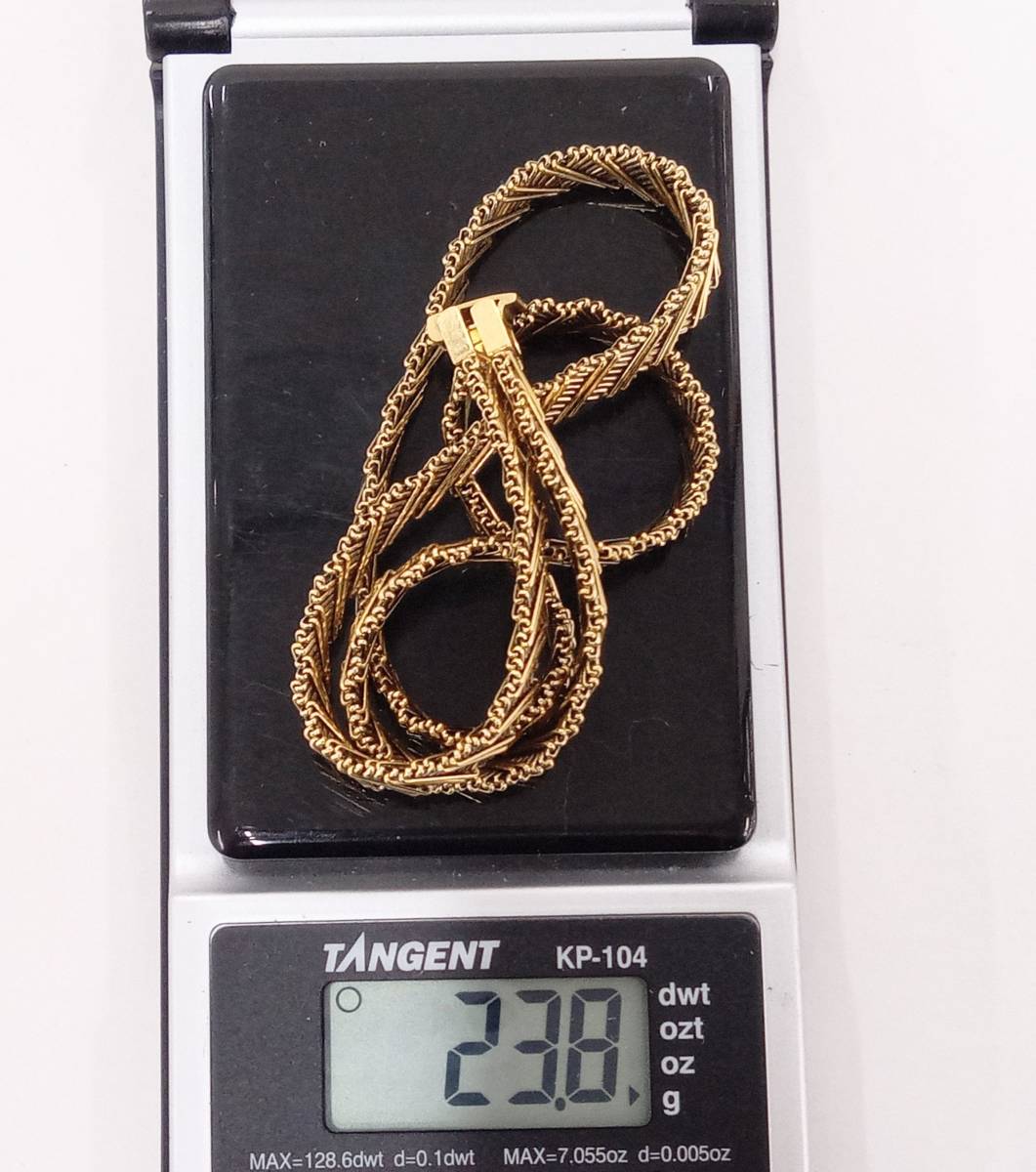 K18 18金 42㎝ 23.8g ゴールドネックレスの画像3