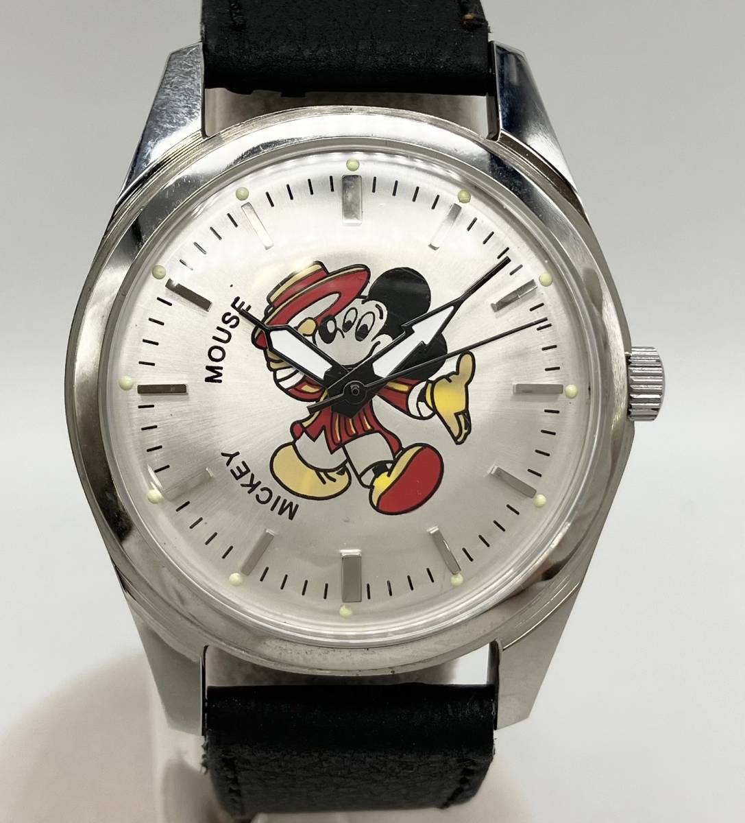【ジャンク】 HMT Mickey Mouse ミッキーマウス 手巻き メンズ 腕時計 シルバー文字盤 アナログ