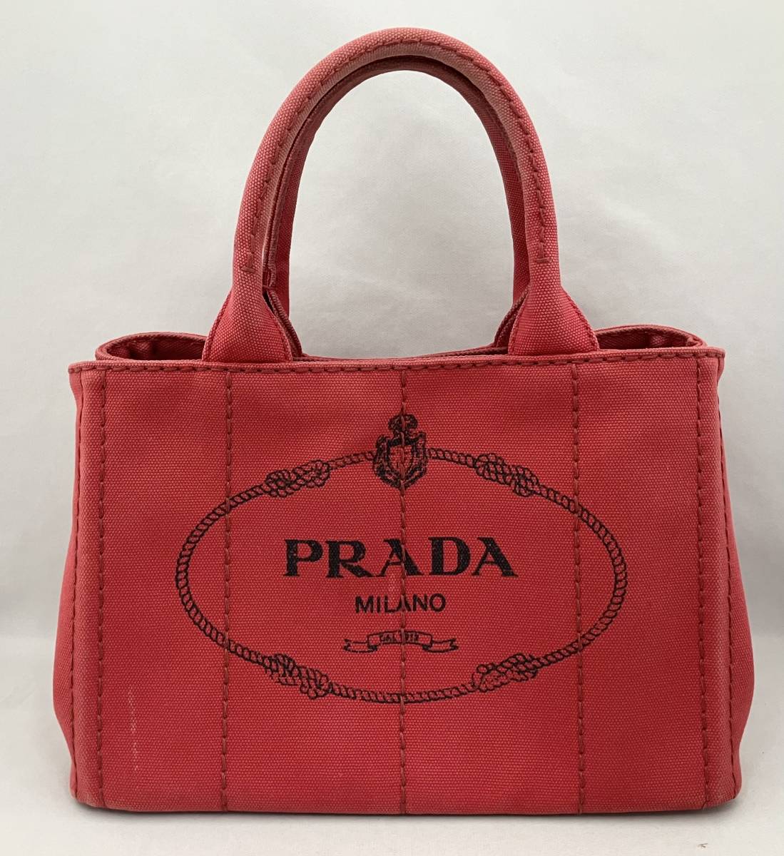 PRADA プラダ 1BG439 カナパ 赤 レッド ハンド バッグ ショルダー欠品