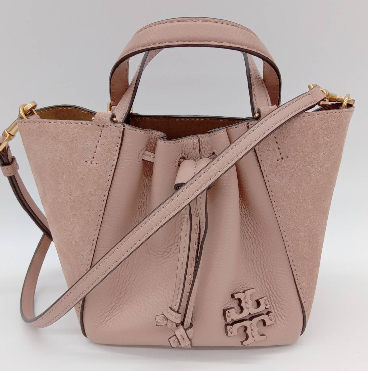 TORY BURCH　トリーバーチ　10005626　ハンドバッグ　ショルダーバッグ　2way　ピンク　レザー　スエード　レディース　袋付 店舗受取可