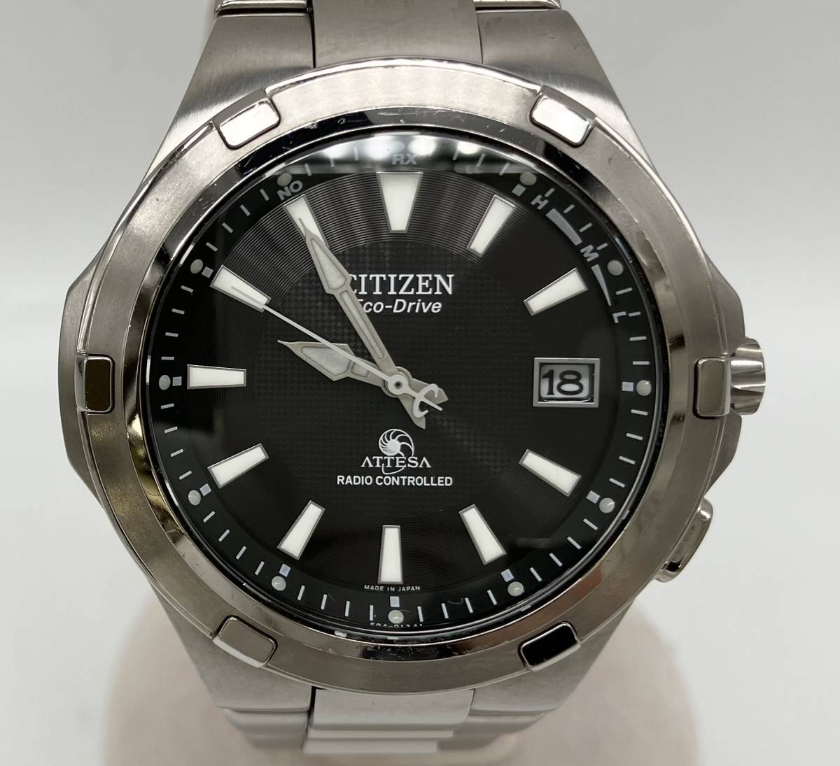 [Мусор] Citizen Attesa Radio Radio Solar Men's Watch Black Deal Date Date