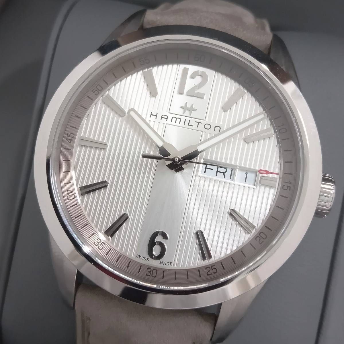 年中無休】 HAMILTON ハミルトン 極美品 付属品有り H433110 グレー