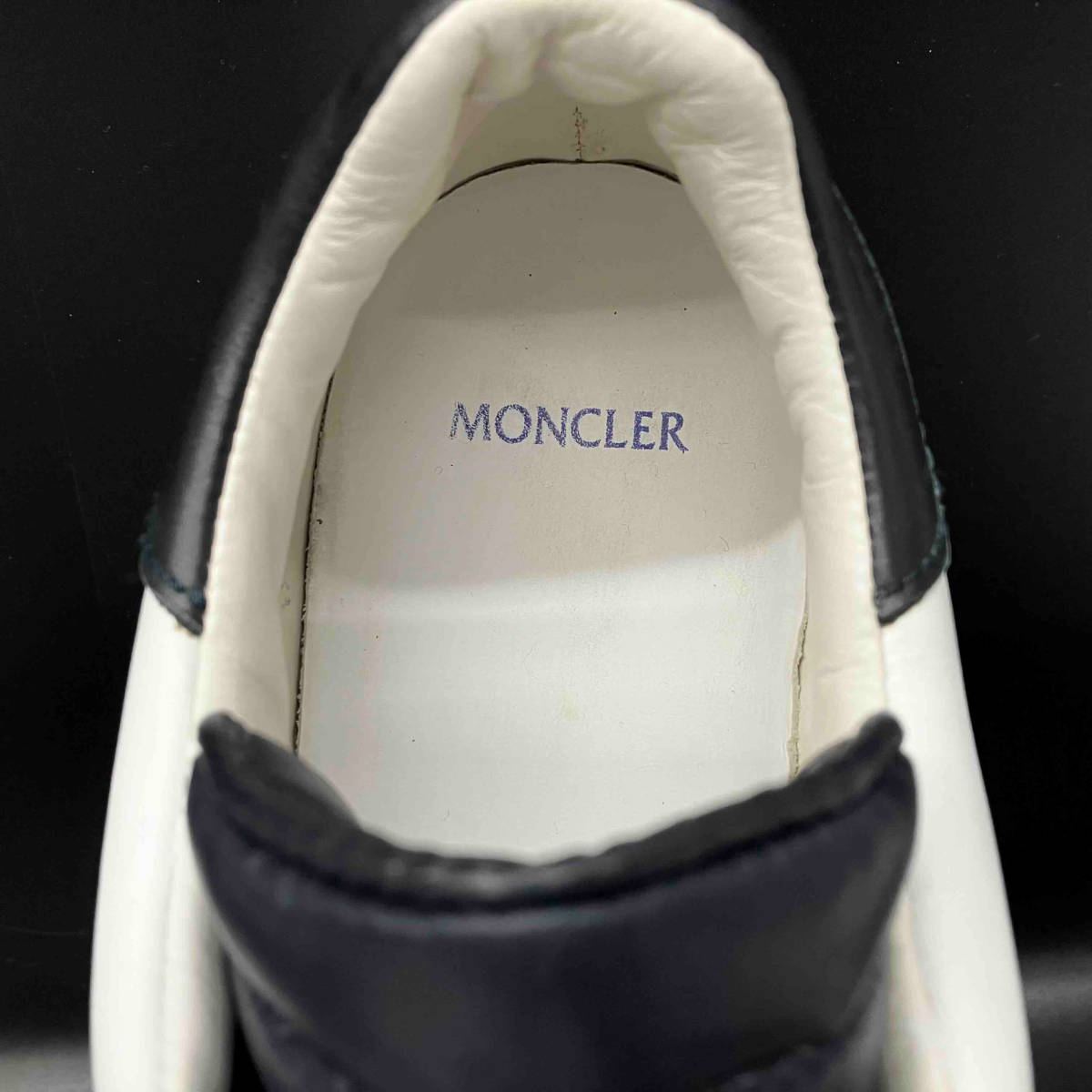 MONCLER モンクレール Joachim ヨアヒム レザー スニーカー ブラック ホワイト インポートブランド サイズ43 27.5cm_画像7