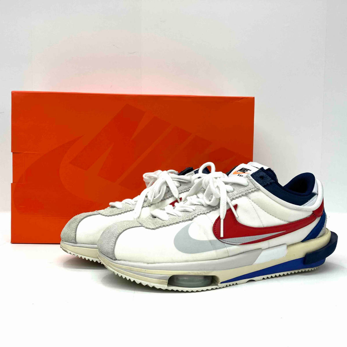 sacai × Nike Zoom Cortez White and University Red サカイ ナイキ ズーム コルテッツ DQ0581-100 サイズ29.0cm