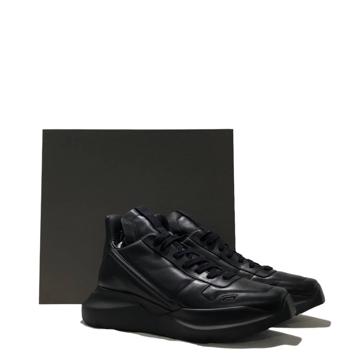 22AW RICK OWENS GETH RUNNER スニーカー RU02B2814LPO サイズ44 箱有り ブラック リックオウエンス ゲスランナー 店舗受取可の画像1