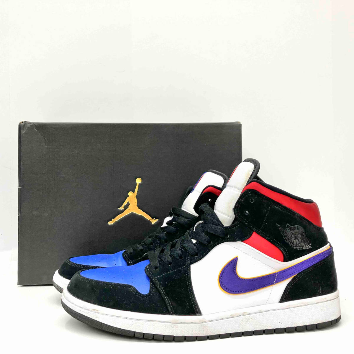 NIKE AIR JORDAN 1 MID LAKERS TOP 3 ナイキ エアジョーダン1 ミッド レイカーズ トップ3 852542-005 サイズ28.5cm_画像1