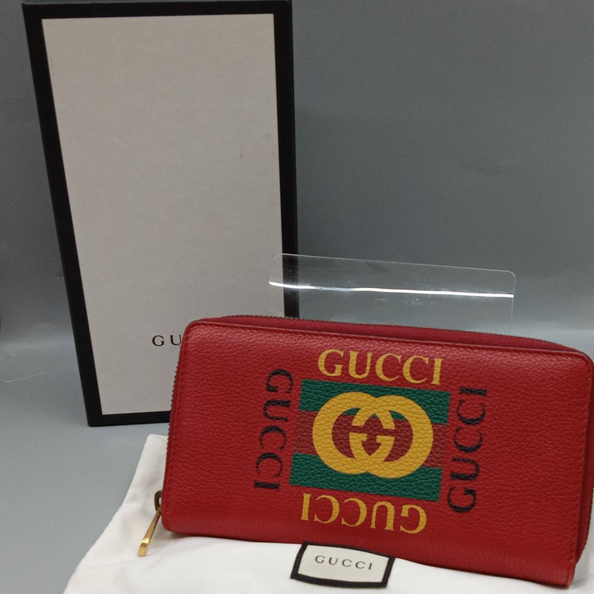 GUCCI グッチ ヴィンテージロゴプリント 496317 ラウンドファスナー 長財布 レディース メンズ 店舗受取可