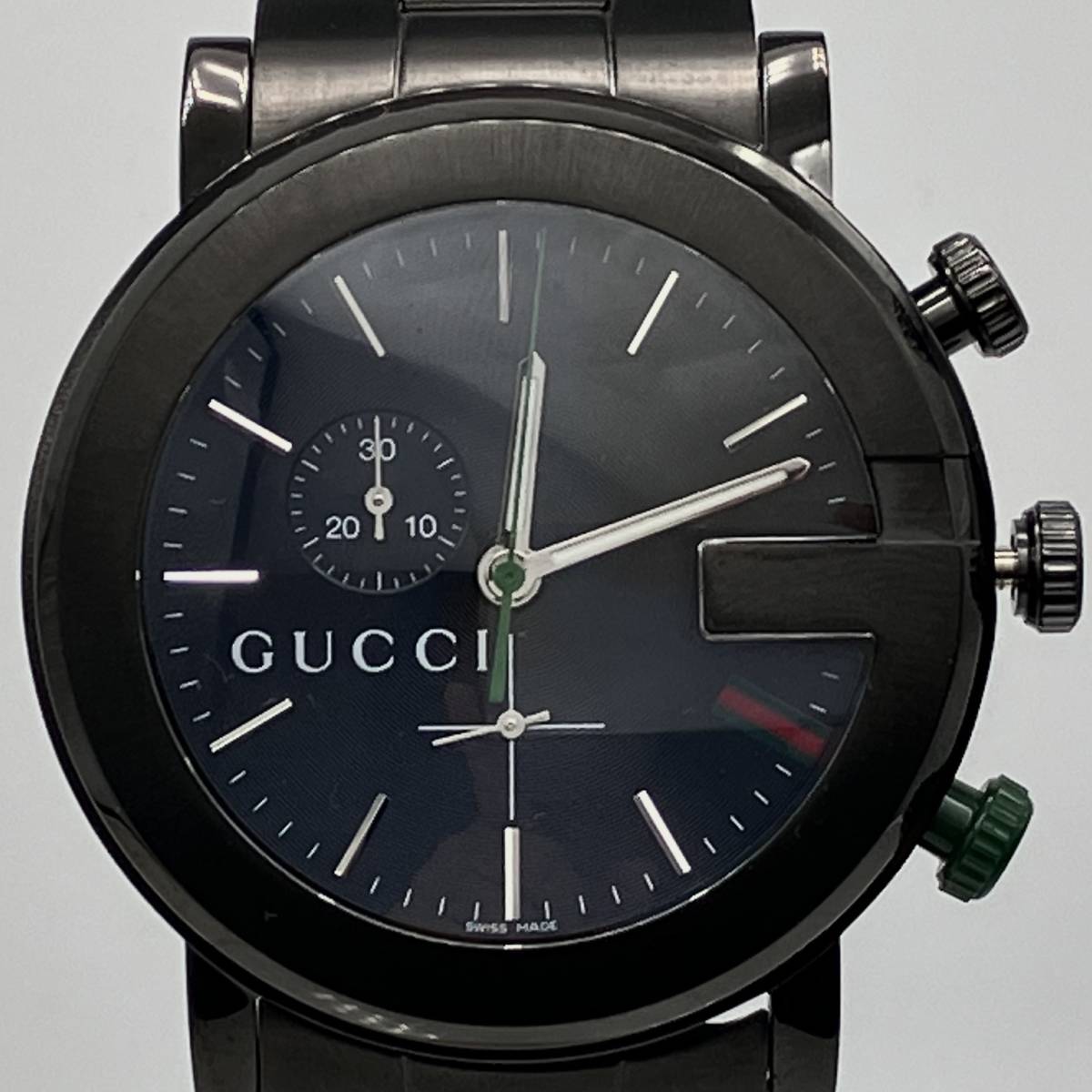 ☆GUCCI101G-RoundChronograph/グッチ101G-ラウンドクロノグラフ9Ｐ