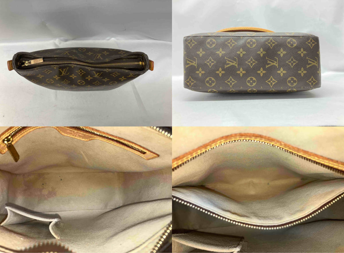 LOUIS VUITTON ルイヴィトン モノグラム ルーピング ショルダーバッグ ワンショルダー レザー ブラウン系 金具:ゴールド系 M51145 DU0025_傷や汚れ、角スレ、劣化あり