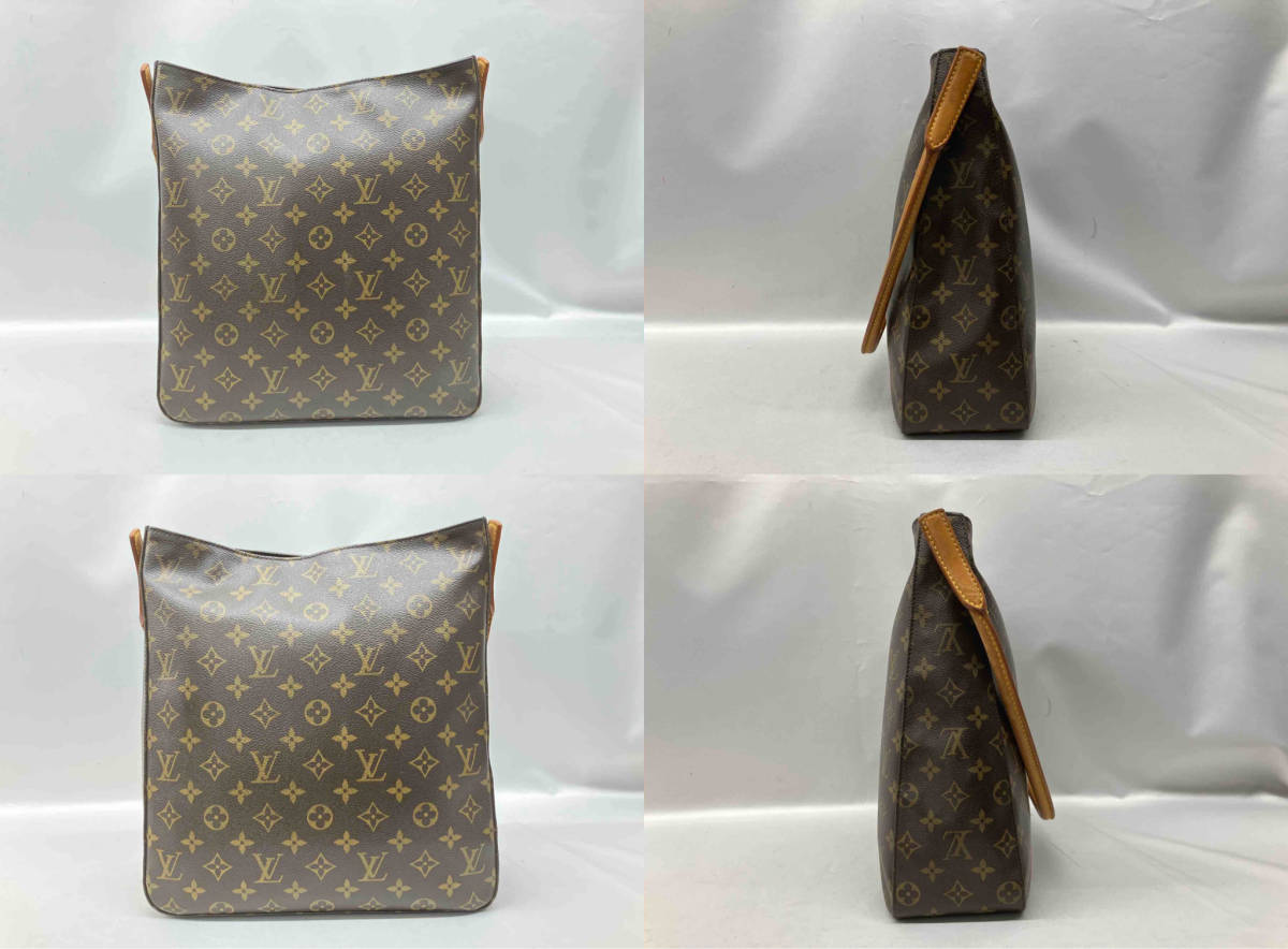 LOUIS VUITTON ルイヴィトン モノグラム ルーピング ショルダーバッグ ワンショルダー レザー ブラウン系 金具:ゴールド系 M51145 DU0025_傷や汚れ、角スレ、劣化あり