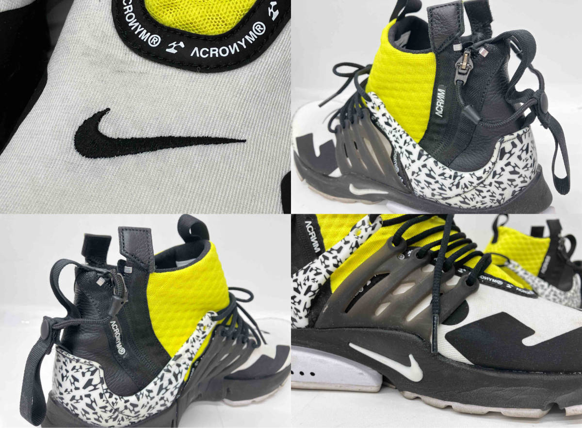 ACRONYM × Nike Air Presto White/Black/Dynamic Yellow アクロニウム ナイキ エアプレスト ミッド AH7832-100 サイズ29.0cm_画像8