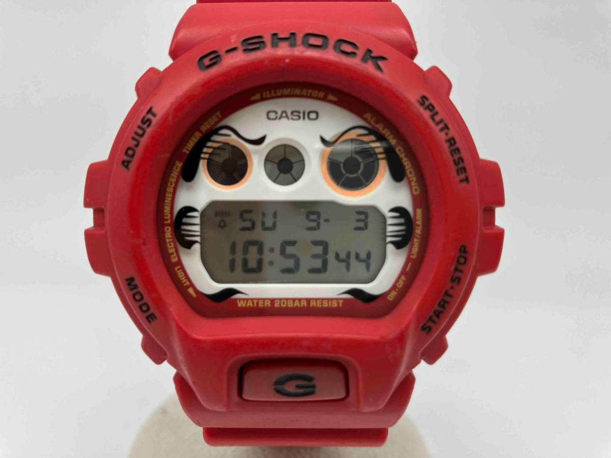 CASIO G‐SHOCK ダルマ 達磨 限定モデル DW-6900DA カシオ ジーショック 赤 レッド 腕時計 ブラックアイパッチ_画像1