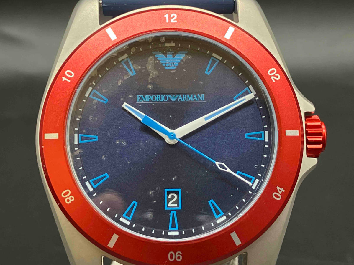 EMPORIO ARMANI エンポリオアルマーニ AR-11217 シグマ クォーツ 腕時計 ブルー文字盤 0