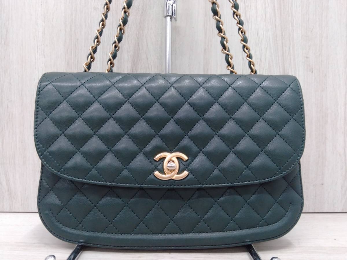 超人気 ダイアナ シャネル チェーン CHANEL【中古】 ブラック レザー