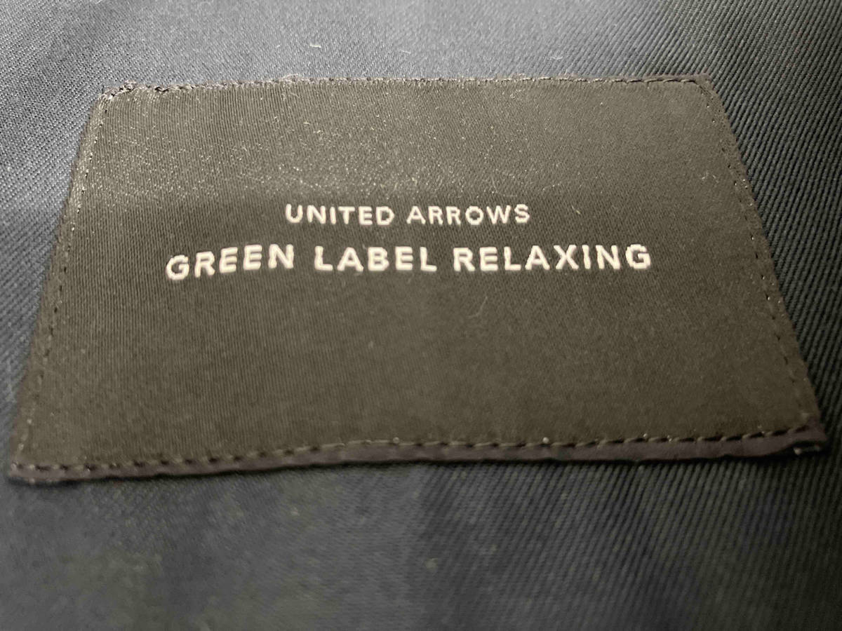美品 UNITED ARROWS green label relaxing Trench Coat Size:44 3525-104-0878 ユナイテッドアローズ トレンチコート ネイビー_画像3