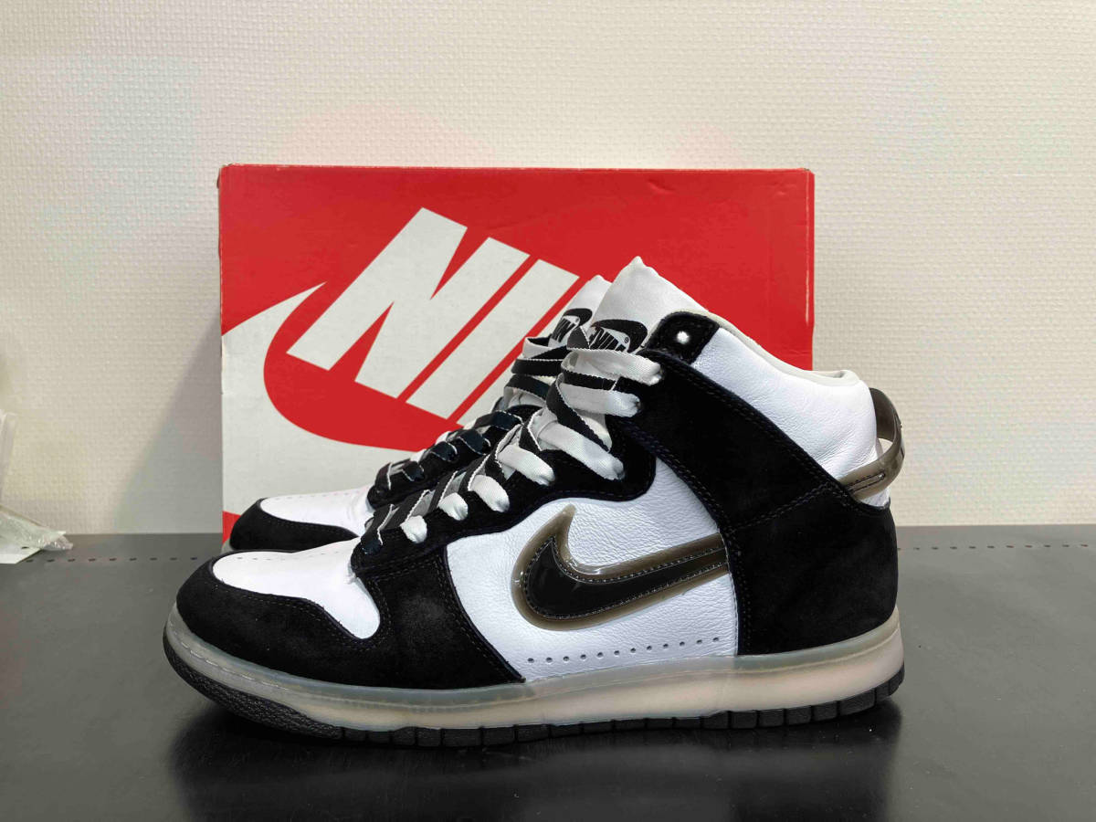 SLAM JAM x NIKE DUNK HIGH 'WHITE/CLEAR BLACK'スラムジャム × ナイキ ダンク ハイ 'ホワイト/クリアブラック' スニーカー_画像1