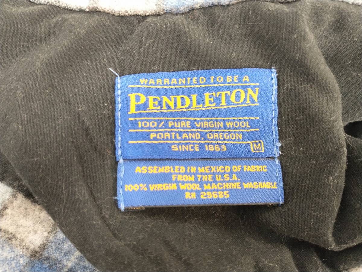 PENDLETON ペンドルトン LIMITED EDITION BEACH BOYS MODEL ネルシャツ 長袖シャツ サイズM チェック ブルー 店舗受取可_画像6