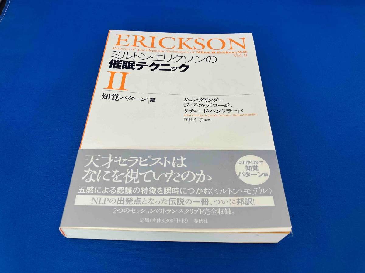 ミルトン・エリクソンの催眠テクニック(2) ジョン・グリンダー_画像1