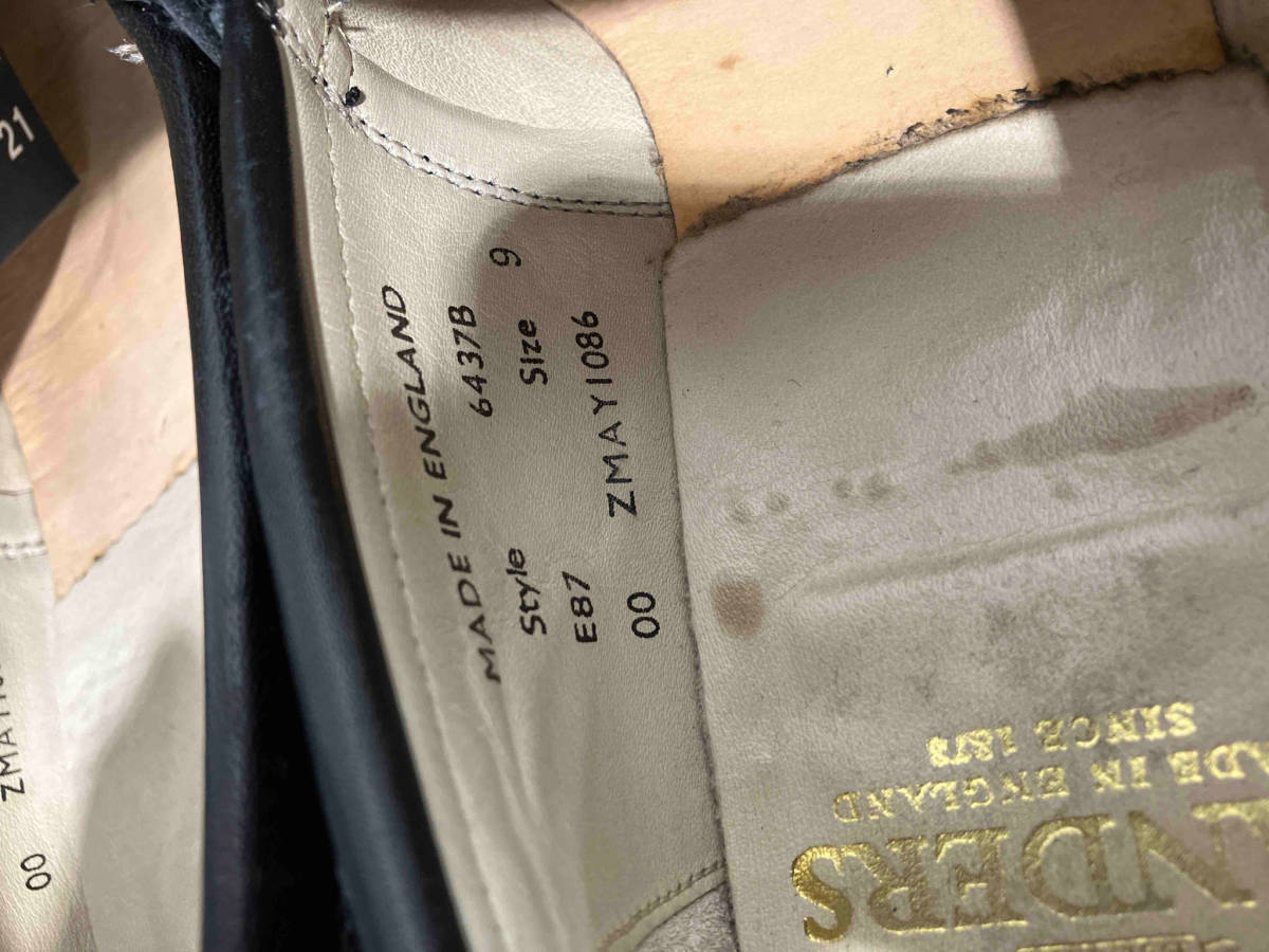 SANDERS サンダース イングランド製 コインローファー ドレスシューズ 革靴 6497B uk9の画像4