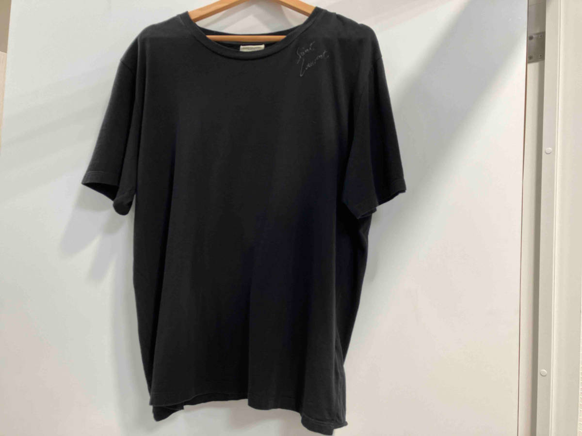 【即決】Saint Laurent サンローラン Tシャツ ブラック 533416 BLACKロゴ カットソー 半袖 Mサイズ レディース　コットン_画像1