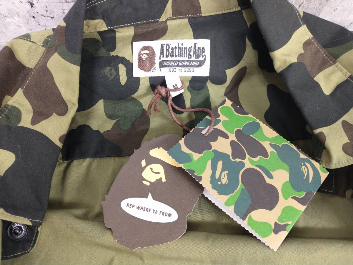 A BATHING APE アベイシングエイプ 1st CAMO OUTDOOR DETAIL POCKET RELAXED FIT SHIRT 長袖シャツ サイズM 迷彩 カモフラ 店舗受取可_画像6