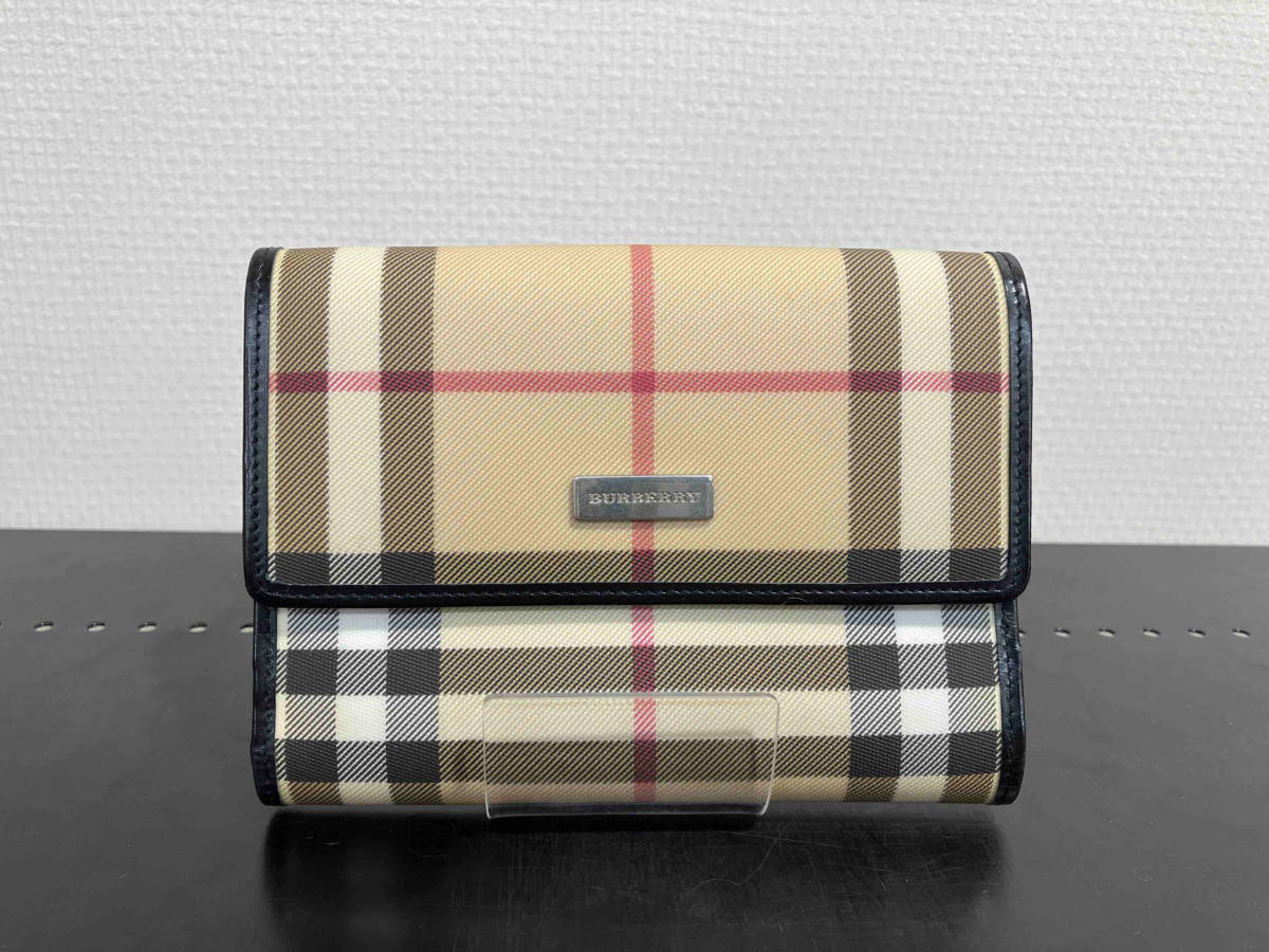 メーカー再生品】 BURBERRY バーバリー ノヴァチェック 財布 二つ折り