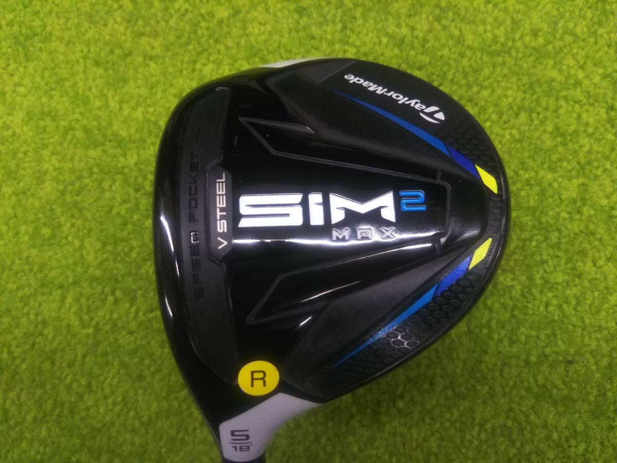 現状品 TaylorMade SIM MAX2 フェアウェイ 5W 18° FLEX R TENSEI BLUE TM50_画像1