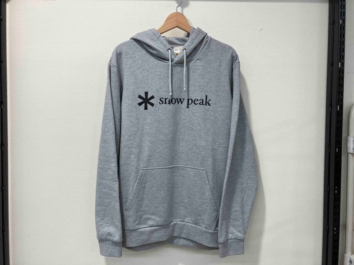 snow peak スノーピーク スウェットパーカー Printed Logo Sweat Hoodie プリンテッド ロゴ スイート フーディ SPS-SW-21SU001 L グレー_画像1