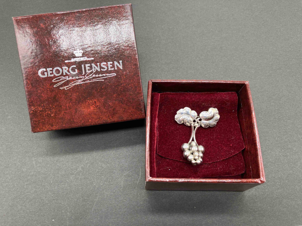 [ быстрое решение ]GEORG JENSEN SV виноград брошь 8.9g бренд аксессуары серебряный George zensen коробка, пакет есть бренд серебряный 