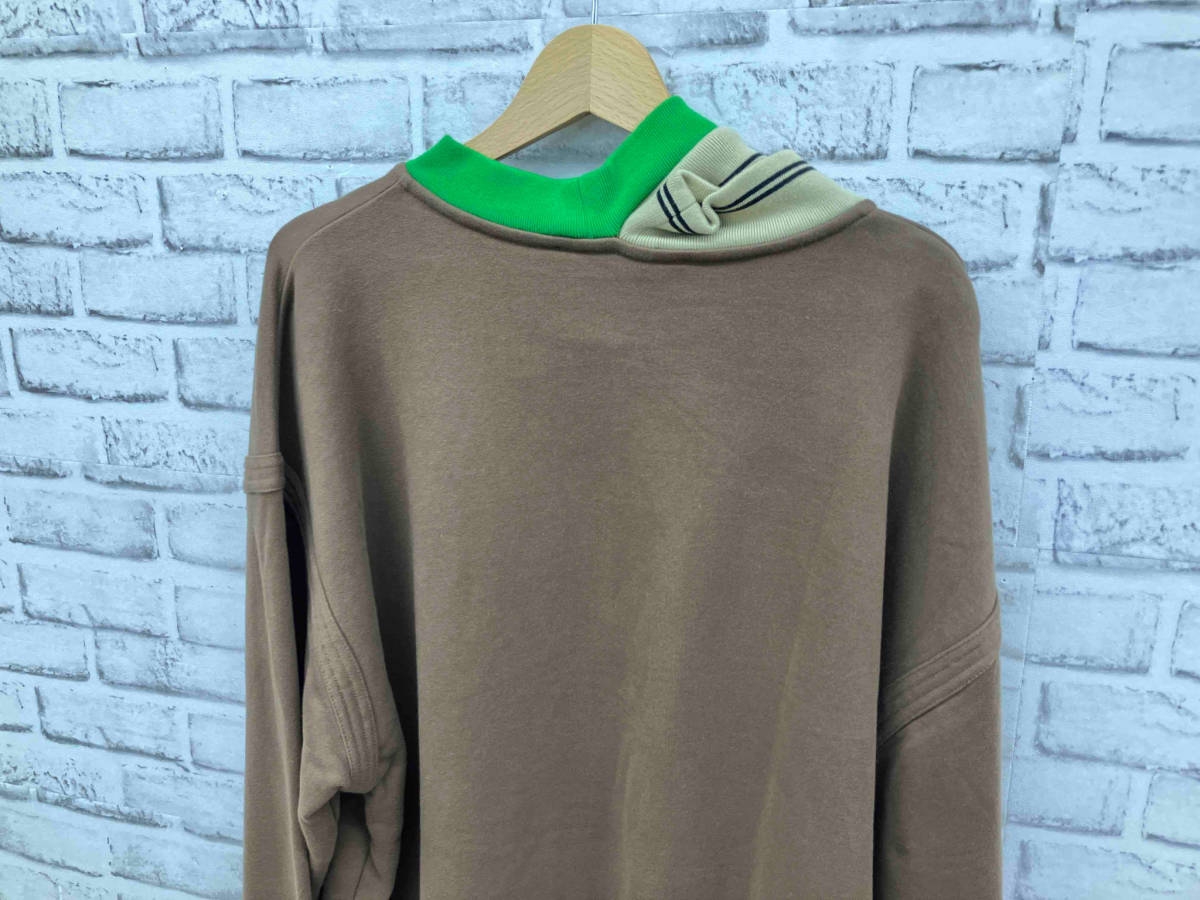Y/PROJECT ワイプロジェクト スウェット three neck cotton sweater ブラウン ブルガリア製 綿_画像7
