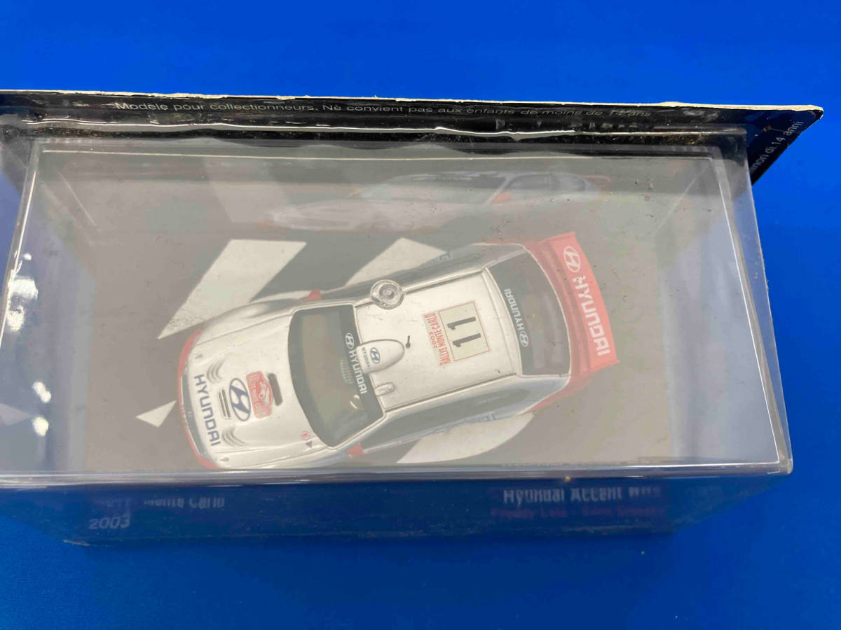 未開封品　デアゴスティーニ　ラリーカーコレクション　モンテカルロ2003 ヒュンダイ・アクセント WRC フレディ・ロイクス_画像2