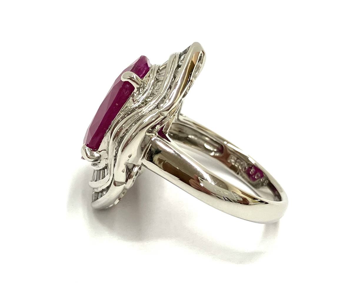 第1位獲得!】 リング ダイヤ1.71ct 天然ルビー8.058ct Pt900 指輪