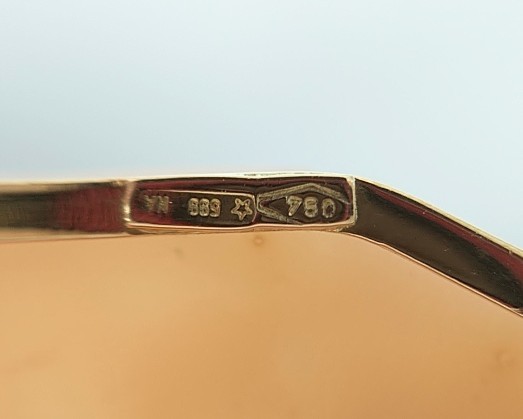 K18 シェル カメオ ブローチ 総重量約9.7gトップ アクセサリー 750 ペンダントトップ 18金 イエローゴールド ジュエリー レディース_画像7