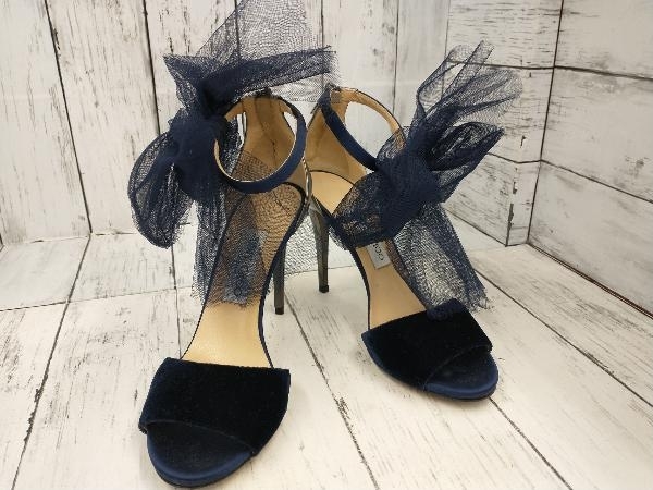 JIMMY CHOO　 ジミーチュウ　パンプス　37 .1/2 （24.5cm）ネイビー×シルバー_画像1