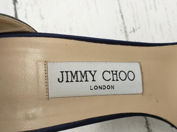 JIMMY CHOO　 ジミーチュウ　パンプス　37 .1/2 （24.5cm）ネイビー×シルバー_画像6