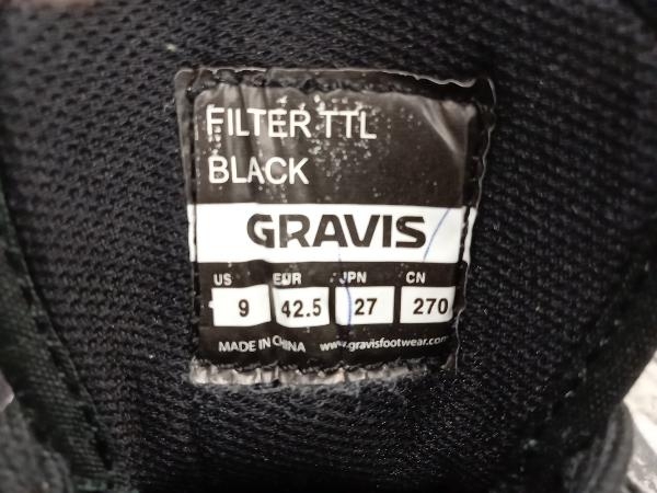 GRAVIS グラビス スニーカー ブラック 27cm_画像7
