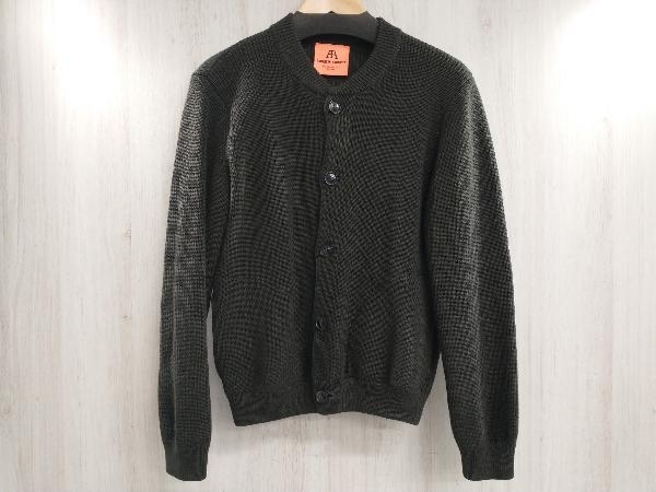 冬 ANDERSEN-ANDERSEN アンデルセン-アンデルセン カーディガン Skipper Jacket クルーネック 長袖 イタリア製 ウール100% XS オリーブ