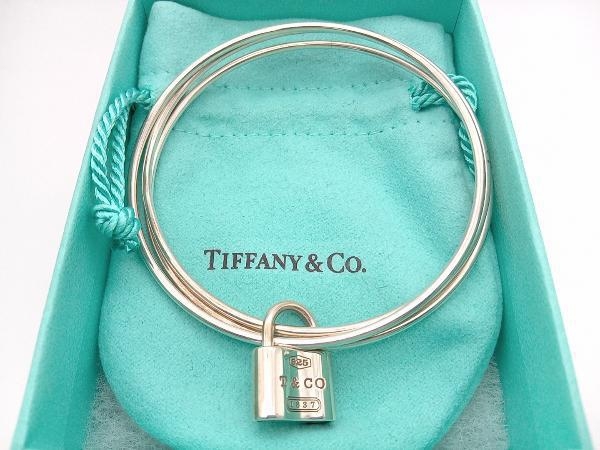 Tiffany＆Co.／SV 1837ロック 3連／約19cm バングル_画像1
