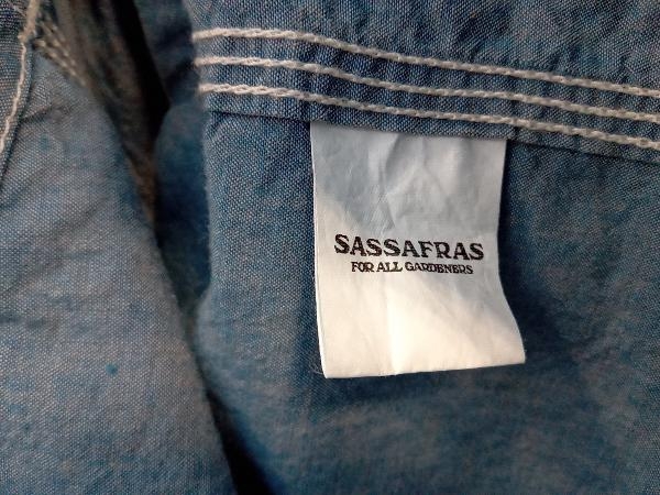 長袖シャツ SASSAFRAS ササフラス ブルー コットン 日本製 胸ポケット S_画像8