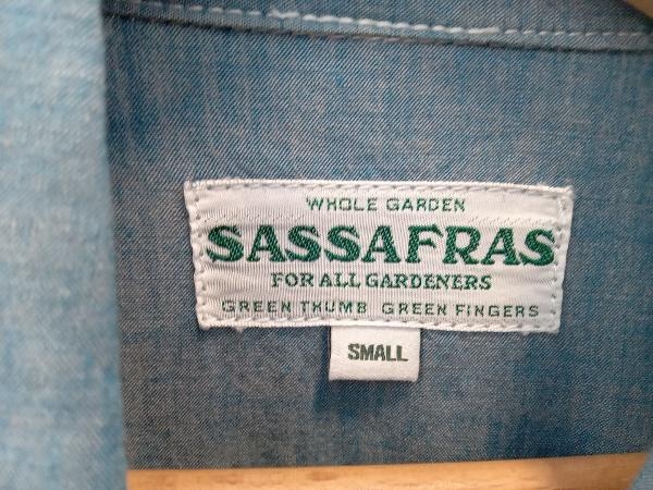 長袖シャツ SASSAFRAS ササフラス ブルー コットン 日本製 胸ポケット S_画像7