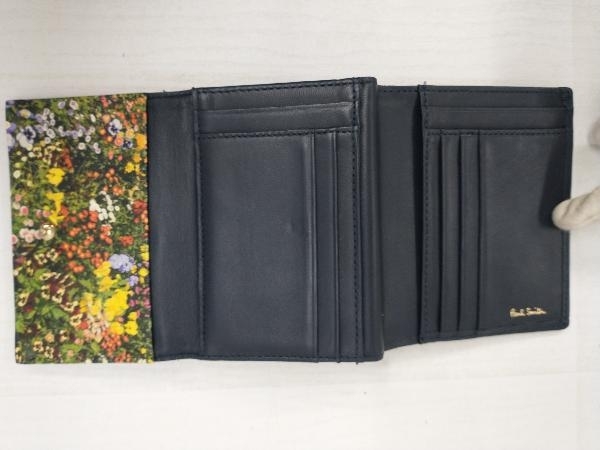 Paul Smith ポールスミス 二つ折り財布 ネイビー PWD644／花柄 レディース_画像7