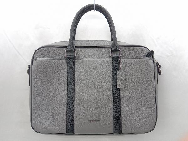 うのにもお得な 【COACH】F39209 ビジネスバッグ 中古 メンズ グレー