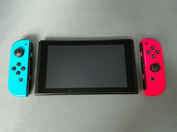 ジャンク Nintendo Switch Joy-Con(L) ネオンブルー/(R) ネオンレッド(HADSKABAA)(バッテリー拡張モデル)