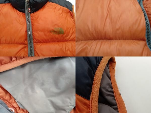 THE NORTH FACE ノースフェイス／ダウンベスト／オレンジ／Mサイズ_全体的にかなり使用感有り