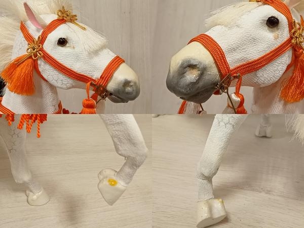 現状品 飾り馬　飾馬　白馬　置物　端午の節句　五月人形　こどもの日　馬人形　京人形_画像5